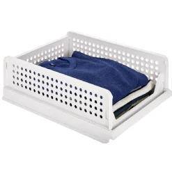 Gifi Rangement|Rangement dressing superposable coulissant blanc petit modèle