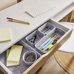 Gifi Rangement|Rangement organiseur en feutrine gris x5