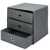 Gifi Rangement|Rangement textile Box Cube 3 tiroirs 31x29x31cm