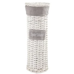Gifi Rangement|Range papier toilettes osier blanc et beige