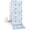 Gifi Equipement Douche^Rideau de douche 12 anneaux et tapis de bain assorti
