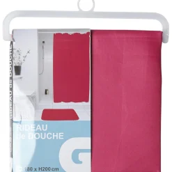 Gifi Aménagement Salle De Bain^Rideau de douche rose