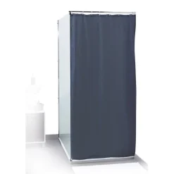 Gifi Equipement Douche^Rideau de douche uni bleu foncé 180x200cm 100% polyester