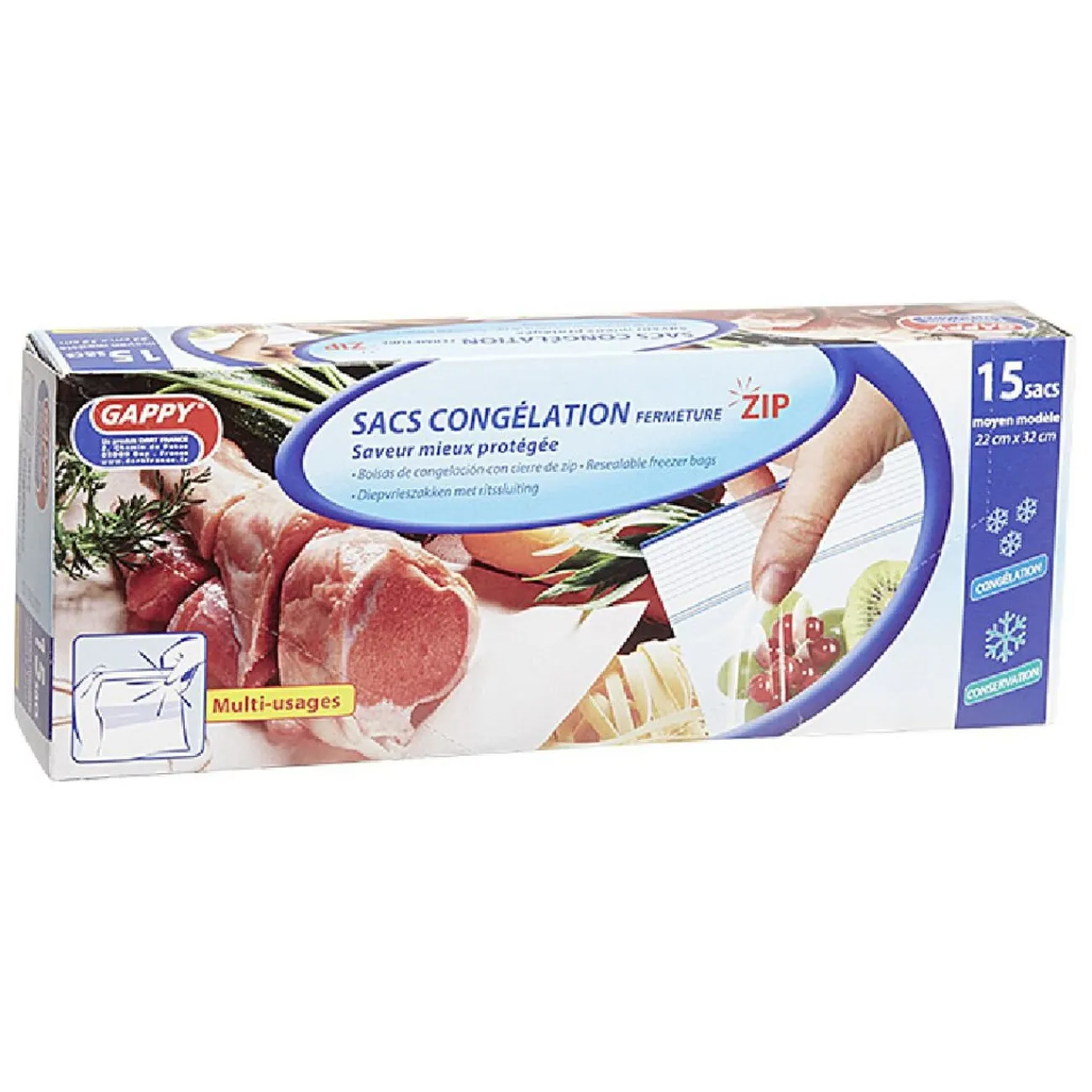 Clearance Gifi Sac congélation à fermeture pression moyen modèle x15