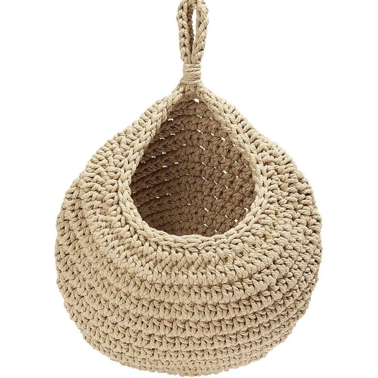 Discount Gifi Sac rangement suspendu en coton Ø27xH30cm