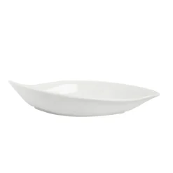 Sale Gifi Saladier forme feuille porcelaine uni blanc