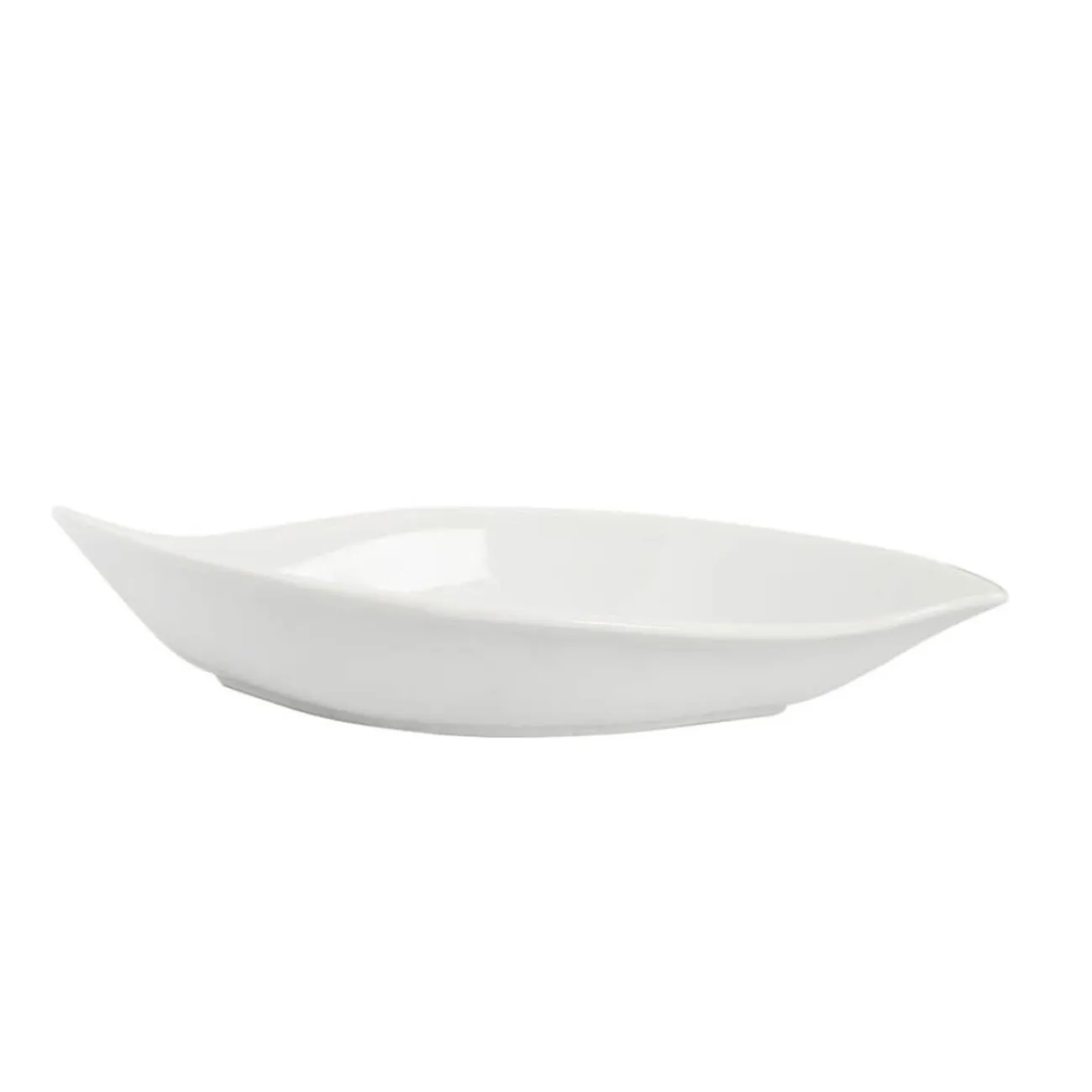 Sale Gifi Saladier forme feuille porcelaine uni blanc