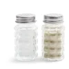 Hot Gifi Salière et poivrière de table en verre et inox 50ml