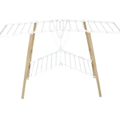 Gifi Entretien Du Linge|Séchoir à linge horizontal étendoir effet bois 15m