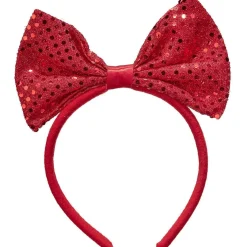 Gifi Beauté^Serre tête design Noël noeud motif flocon blanc et rouge pailleté