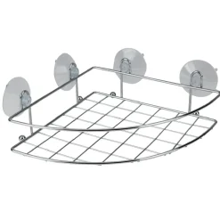 Gifi Equipement Douche^Serviteur de douche d'angle fixation ventouses aluminium