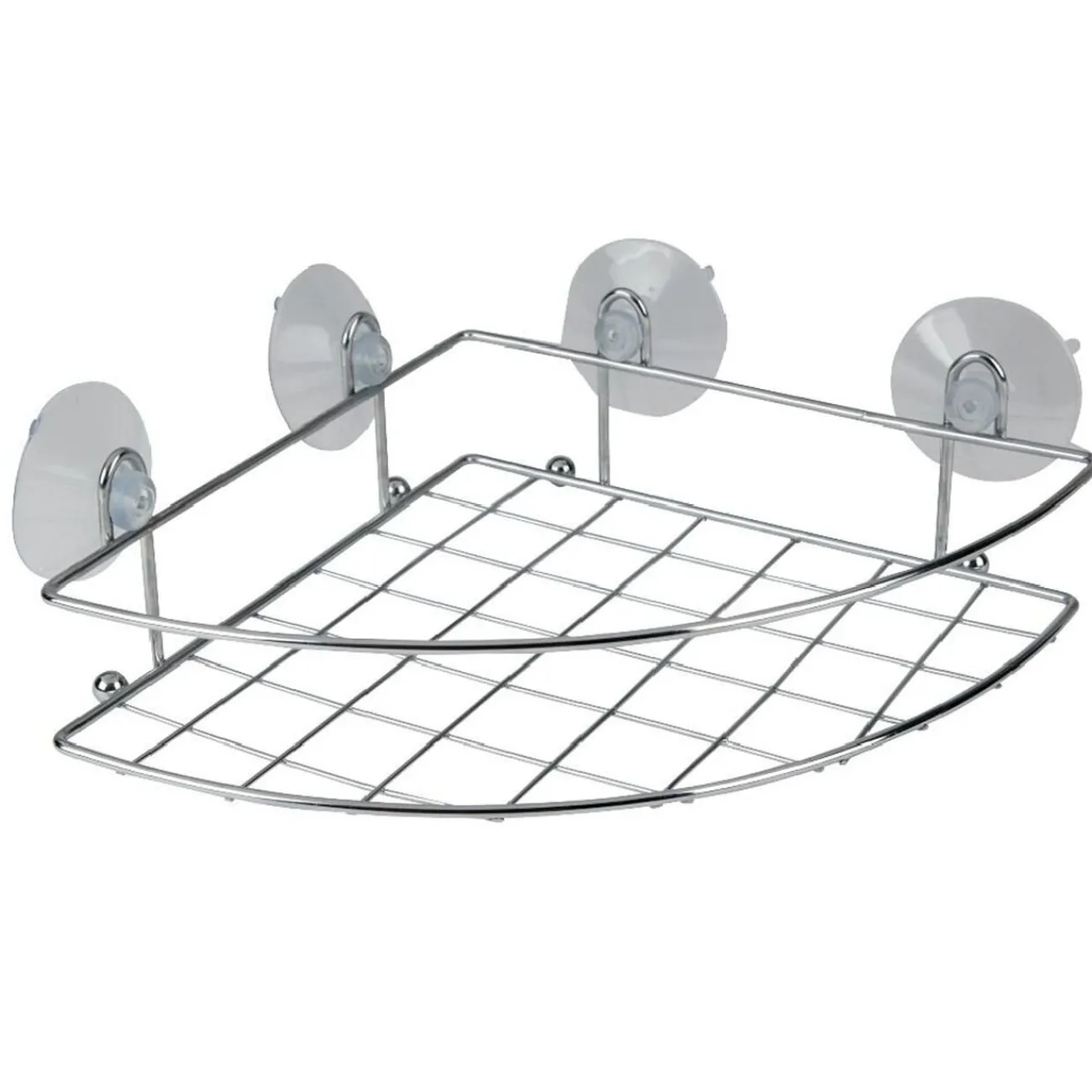 Gifi Equipement Douche^Serviteur de douche d'angle fixation ventouses aluminium