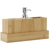 Gifi Aménagement Salle De Bain^Set accessoires de salle de bain en bambou