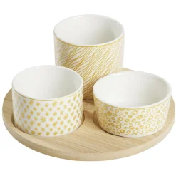 Sale Gifi Set apéro plateau bambou Ø20cm et coupelle x3