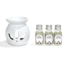 Gifi Bien-Être^Set de brûleur et 3 huiles essentielles - 4 parfums
