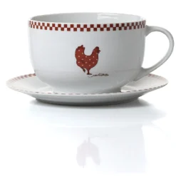 Sale Gifi Set petit déjeuner en porcelaine design poule