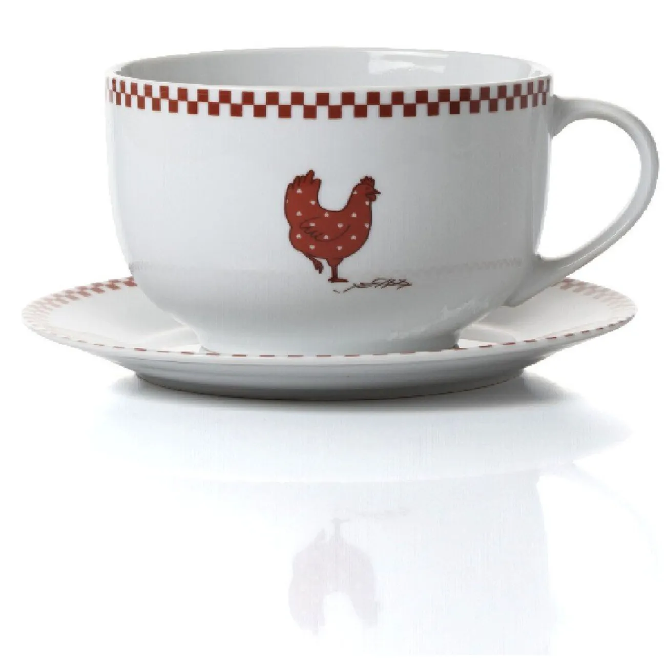 Sale Gifi Set petit déjeuner en porcelaine design poule