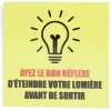 Gifi Colle Et Adhésif^Signalétique adhésive "Bon réflexe lumière" - 8x8 cm