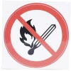 Gifi Colle Et Adhésif^Signalétique adhésive "Flamme interdite" - 8x8 cm