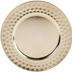 Sale Gifi Sous assiette plastique doré effet diamant