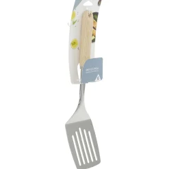 Sale Gifi Spatule ajourée en inox avec manche en bois