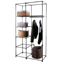 Gifi Rangement|Structure armoire dressing métal noir