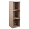 Gifi Rangement|Structure Box Cube 3 cases en bois marron