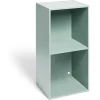 Gifi Rangement|Structure Box Cube 2 cases 35x30x70cm bois vert