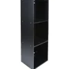 Gifi Rangement|Structure étagère 3 cases bois noir