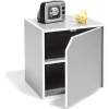 Gifi Rangement|Table de chevet Kobe gris clair 1 porte