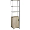 Gifi Aménagement Salle De Bain^Étagère en métal et mdf 3 niveaux et placard