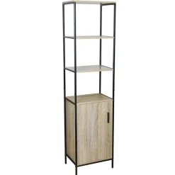 Gifi Aménagement Salle De Bain^Étagère en métal et mdf 3 niveaux et placard