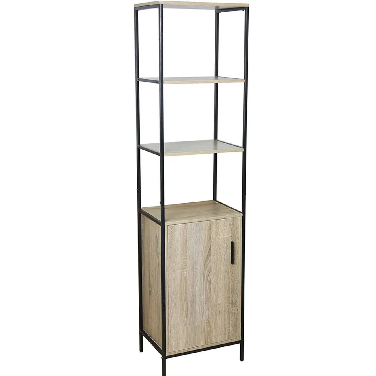 Gifi Aménagement Salle De Bain^Étagère en métal et mdf 3 niveaux et placard
