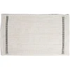 Gifi Aménagement Salle De Bain^Tapis de bain 100% coton blanc et noir 70x50cm