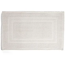 Gifi Aménagement Salle De Bain^Tapis de bain 100% coton blanc uni 70x50cm