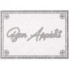 Gifi Nettoyage Et Entretien|Tapis de cuisine vinyle imprimé Bon appétit gris et blanc 70x49cm
