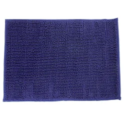 Gifi Aménagement Salle De Bain^Tapis de salle de bain chenille bleu