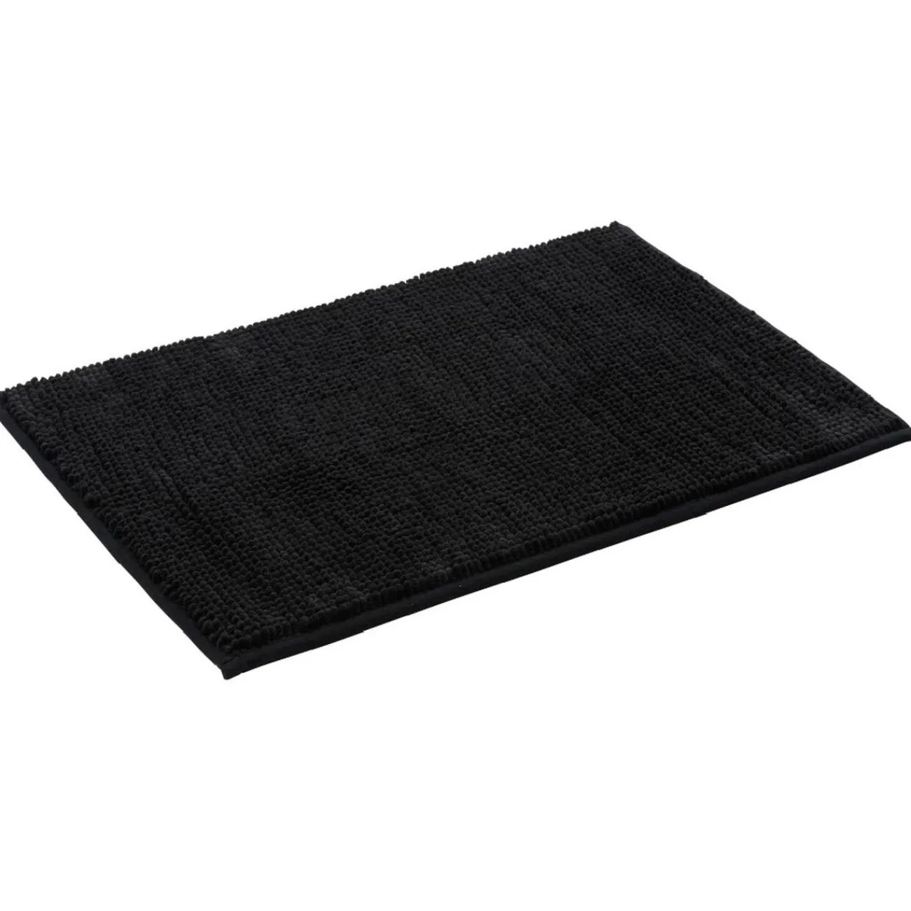 Gifi Aménagement Salle De Bain^Tapis de salle de bain chenille noir petit modèle