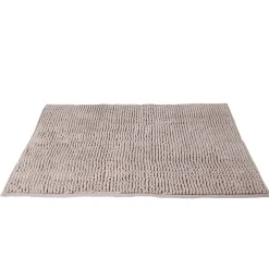 Gifi Aménagement Salle De Bain^Tapis de salle de bain chenille taupe grand modèle