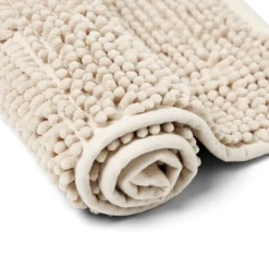 Gifi Aménagement Salle De Bain^Tapis de salle de bain chenille taupe 65x45 cm