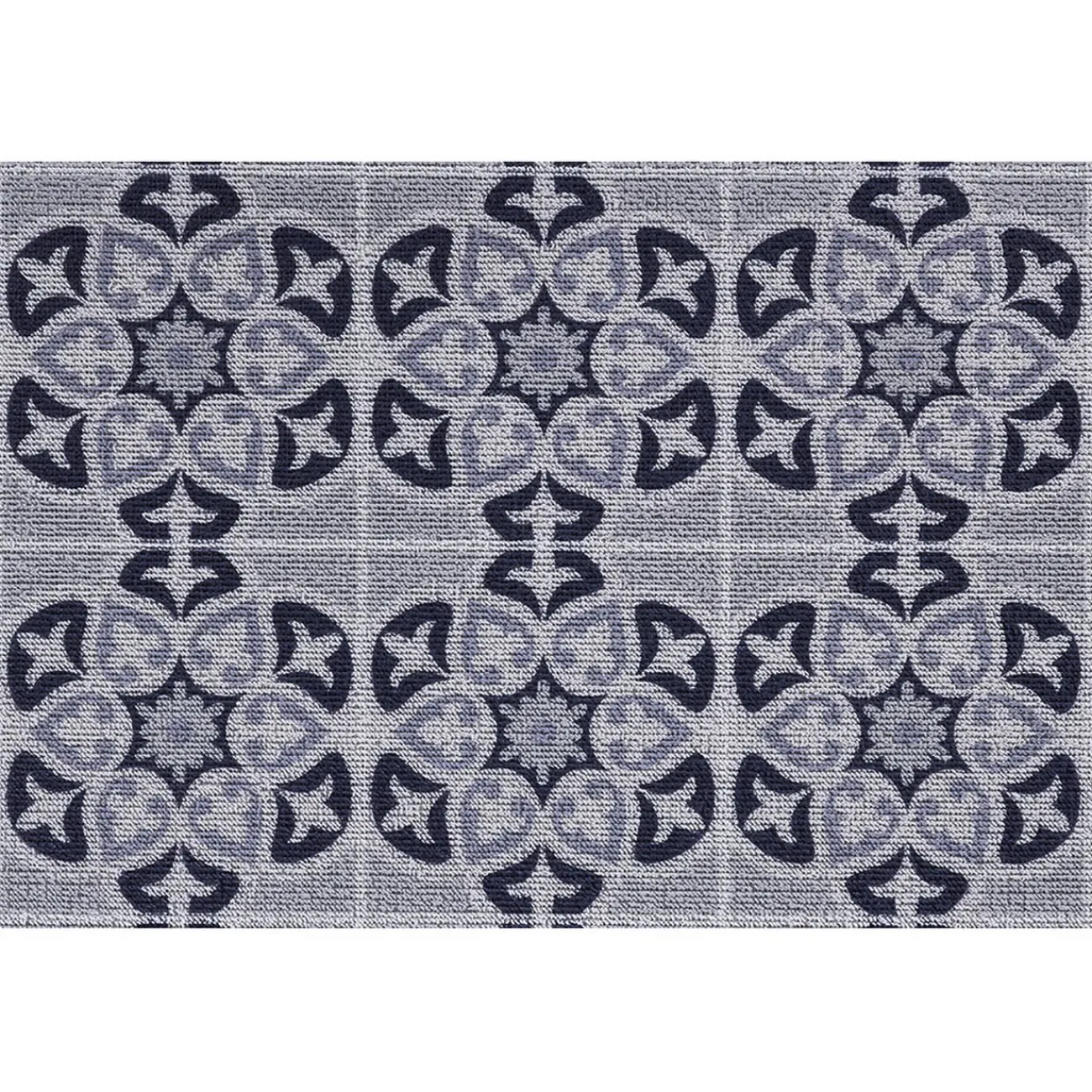 Gifi Nettoyage Et Entretien|Tapis extérieur antidérapant grattant carreau ciment bleu gris 75x45cm
