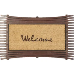 Gifi Nettoyage Et Entretien|Tapis paillasson coco Welcome bordé de lamelles