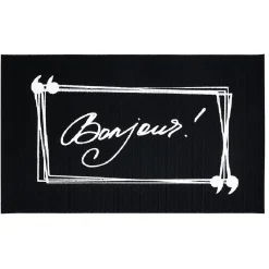 Gifi Nettoyage Et Entretien|Tapis phosphorescent anti-dérapant et absorbant L28 x 20 cm noir blanc