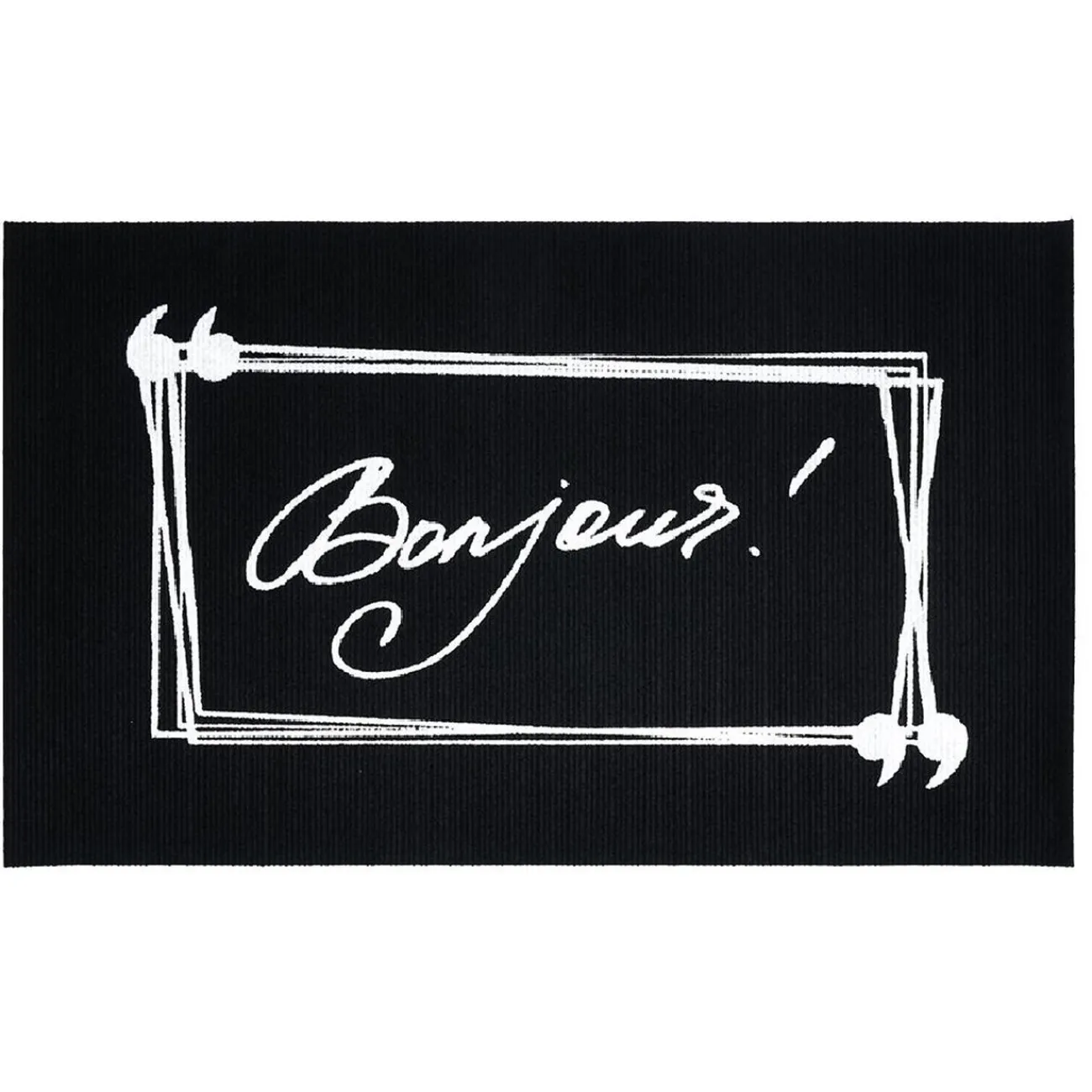 Gifi Nettoyage Et Entretien|Tapis phosphorescent anti-dérapant et absorbant L28 x 20 cm noir blanc