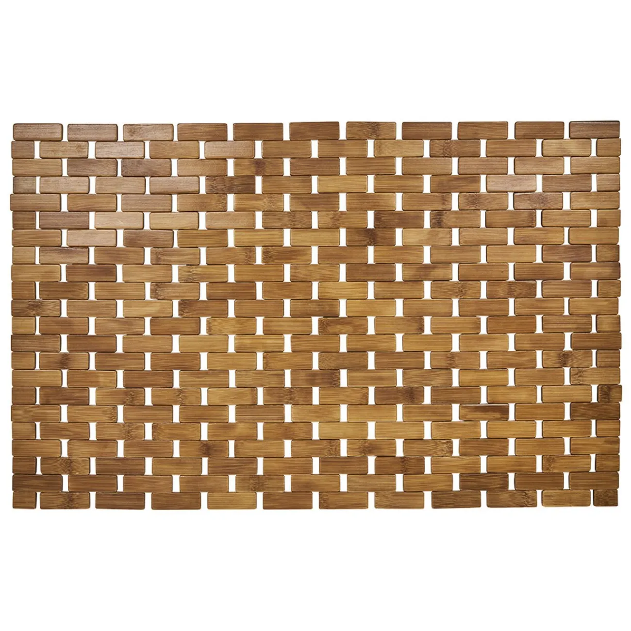 Gifi Aménagement Salle De Bain^Tapis salle de bain 100% bambou marron 72x45cm