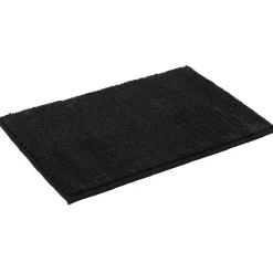 Gifi Aménagement Salle De Bain^Tapis salle de bain chenille uni noir
