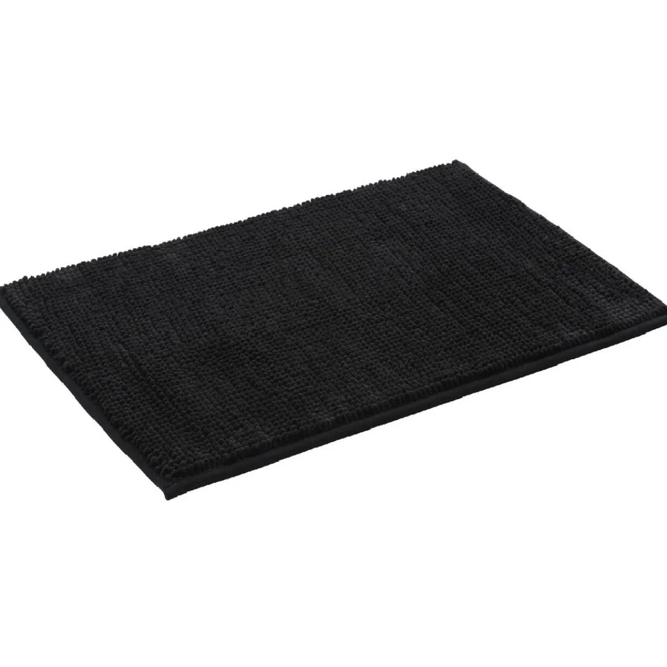 Gifi Aménagement Salle De Bain^Tapis salle de bain chenille uni noir