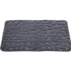 Gifi Aménagement Salle De Bain^Tapis salle de bain à mémoire de forme effet galet gris