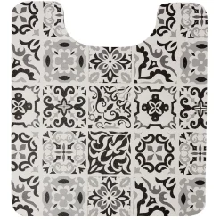 Gifi Aménagement Salle De Bain^Tapis WC pvc design carreau de ciment gris
