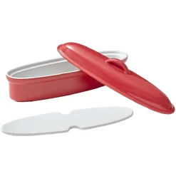 Sale Gifi Terrine avec couvercle ovale rouge et blanche